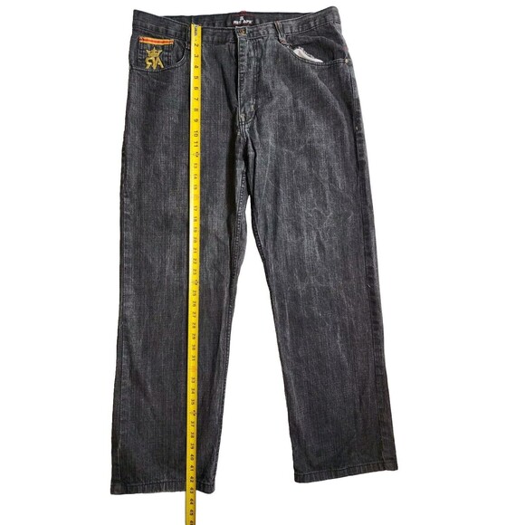 Red Ape Mens Jeans Size 38x31 Diamond Patchwork Pockets Cotton Blend (40x31) - Picture 10 of 16